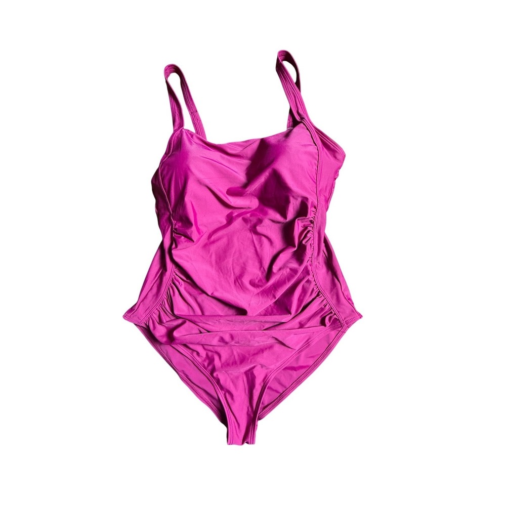 Upopby Ruched One Piece Swimsuit US 14 UK 18 Purple New with Tags